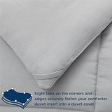Bedsure Comforter Duvet Insert - Quilted Comforters Twin Size, All Season Duvet, GentleSoft Down Alternative Bedding, with 8 Tabs, Gifts for Women/Men, Light Grey, Twin 88 x 68 Inches Bedsure