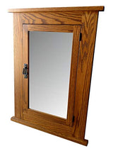 24" W x 33" H Solid Oak Mission Recessed Medicine Cabinet/Solid Wood & Handmade D&E Wood