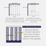 Floor to Ceiling Room Divider, Metal Room Divider, Entrance Hall Partition Screen Column Floor to Ceiling, Column Decor Grille Adjustable Height for Teahouse Coffee Shop Hotel (Black,270cm / 106.29"H) VIBRFURE