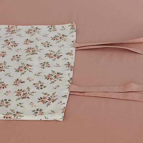 VM VOUGEMARKET Floral Comforter Set Twin,Pink Flower Bedding Set Nature Botanical Style,1 Soft Comforter and 2 Pillow Shams for Girls Women(3pcs,Twin XL) VM VOUGEMARKET
