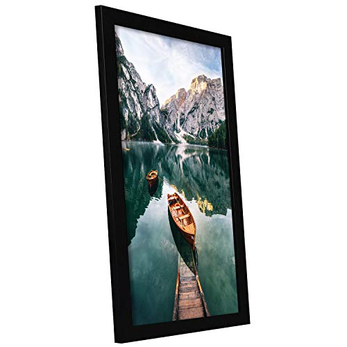 Americanflat 12x18 Black Picture Frame - Engineered Wood Photo Frame with Shatter-Resistant Glass and Hanging Hardware for Wall Display Americanflat