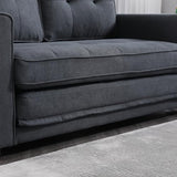 Eafurn Folding Pull Out Sofa Bed, 3 in 1 Convertible Sleeper Couch Floor Sofabed with Side Storage, Linen Upholstered Futon Loveseat Recliner for Living Room, Apartment, Small Space Eafurn