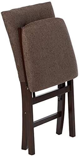 MECO STAKMORE Parson’s Folding Chair Espresso Finish, 20.25D x 17.5W x 33.875H in (Set of 2) MECO