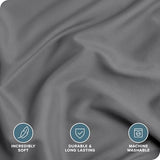 Bare Home Bedding Duvet Cover Queen Size - Premium 1800 Super Soft Duvet Covers Collection - Lightweight, Cooling Duvet Cover - Soft Breathable Bedding (Queen, Grey) Bare Home