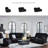 Signature Design by Ashley Higgesbee Modern Power Recliner with USB Port and Pillow-Top Armrest, Black