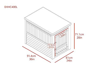 New Age Pet ecoFLEX Pet Crate/End Table, Large, Espresso - WoodArtSupply