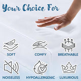 Guardmax Jersey Knitted Cot Size Mattress Protector - Waterproof & Dust Mite Proof Mattress Cover with Stretchable Pockets - Soft, Comfortable, & Noiseless Waterproof Fitted Sheet.(33 x 75 X 12) Guardmax