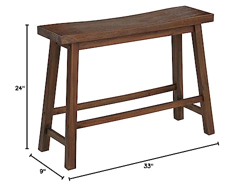 Boraam Sonoma Bench, 9"D x 33"W x 24"H, Chestnut Boraam