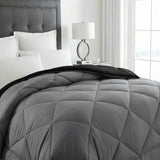 Twin/Queen/King Down Alternative Comforter, 2100 Series All-Season Duvet Insert with Corner Tabs, Box-Stitch, Soft Microfiber, Machine Washable (White, King) Pantrypoet