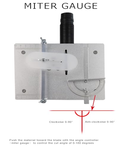 Mini Table Saw, RTOVZON 96W Mini Desktop Electric Saw Cutter 7.1"x5.5", Cut Thickness Adjustable Precision Craft Table Saw with Speed & Angle Adjust 4* Blades, Available for Wood/PCB/Acrylic/ - WoodArtSupply