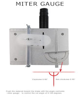 Mini Table Saw, RTOVZON 96W Mini Desktop Electric Saw Cutter 7.1"x5.5", Cut Thickness Adjustable Precision Craft Table Saw with Speed & Angle Adjust 4* Blades, Available for Wood/PCB/Acrylic/Plastic RTOVZON