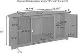 Crosley Furniture Camden Corner Fireplace TV Stand for 50+ inch TVs, Entertainment Center with Storage Shelves, Whitewash Crosley Furniture