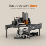 BlazeX Rotary Roller and Risers Kit for M3 Laser Engraver, 360° Cylindrical Engraving Module with Multi-Stage Height Extensions, Ideal for Tumblers, Bottles, and Cans BlazeX