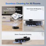ECOVACS DEEBOT T30S AI Robot Vacuum and Mop, 11000Pa, TruEdge Adaptive Edge Mopping, ZeroTangle Technology, AI Instant Re-mop, Hot Water Mop Washing, Self-Emptying & Refilling, AI Obstacle Avoidance ECOVACS