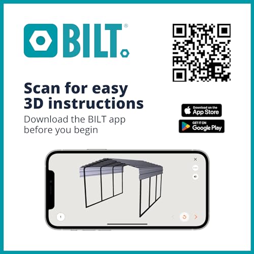 Arrow Shed CPHC101507 Heavy Duty Galvanized Steel Metal Multi-Use Shelter, Shade, Carport, 10' x 15' x 7' Arrow