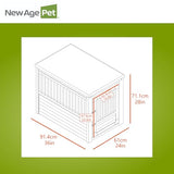 New Age Pet ECOFLEX InnPlace Dog Crate & End Table, Indoor Furniture Style Pet Kennel for Small, Medium, Large & XL Dogs, Durable Composite, Espresso Black, Large New Age Pet