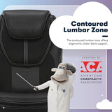 Serta Amplify Executive Office Chair with Faux Leather and Mesh, Adjustable Ergonomic Comfy Seat with Lumbar Support, Modern Computer DeskChairs, Swivel Rolling Wheels, Black Serta