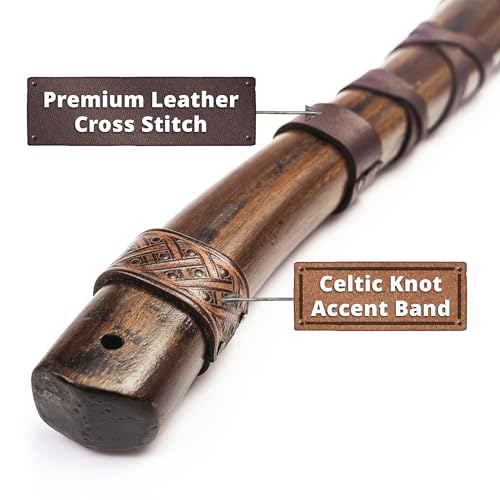 Norse Tradesman 14" Viking Throwing Axe - Fully Sharpened Norse Hand-Axe - Carbon Steel Axe Head with Premium Leather Cross-Stitch Norse Tradesman