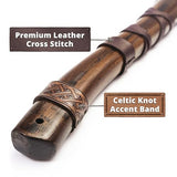 Norse Tradesman 14" Viking Throwing Axe - Fully Sharpened Norse Hand-Axe - Carbon Steel Axe Head with Premium Leather Cross-Stitch Norse Tradesman