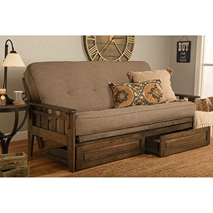 Kodiak Furniture Tucson Full Size Futon Frame with Storage Drawers - WoodArtSupply