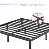 COMASACH 14 Inch King Size Bed Frame Supports up to 2000lbs, No Box Spring Needed, Platform with Heavy Sturdy Metal Steel, Easy Assembly, Under Bed Storage, Noise-Free, Non-Slip COMASACH