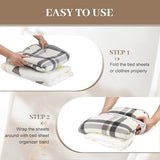 Meatykui 20 Pieces Bed Sheet Organizer Bands, Bed Sheet Size Label Bands for Linen Closet Organizers and Storage, Elastic Bedding Bands Labels for Organizing Bed Sheets (King Queen Twin Full) Meatykui