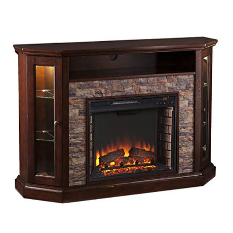 Redden Corner Convertible Electric Media Fireplace Furniture HotSpot