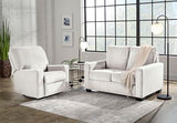 Signature Design by Ashley Rannis Casual Manual Rocker Recliner, White Signature Design by Ashley
