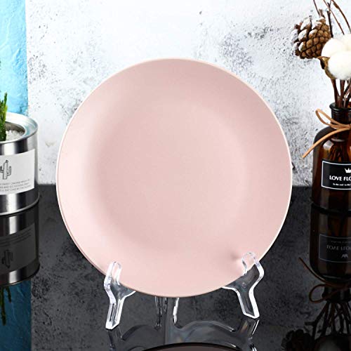 HESTYA 6 Pack 7 Inch Acrylic Easel Stand, Display Stand, Plate Holder for Display, Photo Holder Picture Frame Book(Clear) HESTYA