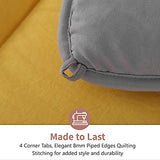APSMILE Reversible Full/Queen Bed Comforter - All-Season Down Alternative Comforter, Ultra-Soft Cloud Fluffy Microfiber Quilt Duvet, Illuminating Yellow/Ultimate Gray APSMILE