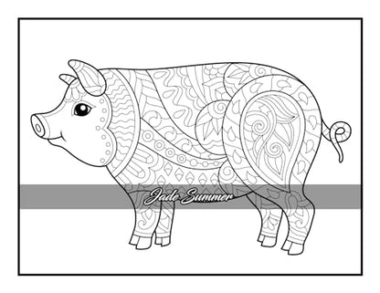 100 Animals: An Adult Coloring Book with Lions, Elephants, Owls, Horses, Dogs, Cats, and Many More!