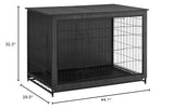 Feandrea Dog Crate Furniture, 44.1" Side End Table, Modern Kennel for Dogs Indoor up to 80 lb, Heavy-Duty Dog Cage with Multi-Purpose Removable Tray, Double-Door Dog House, Ink Black UPFC004B01 Feandrea