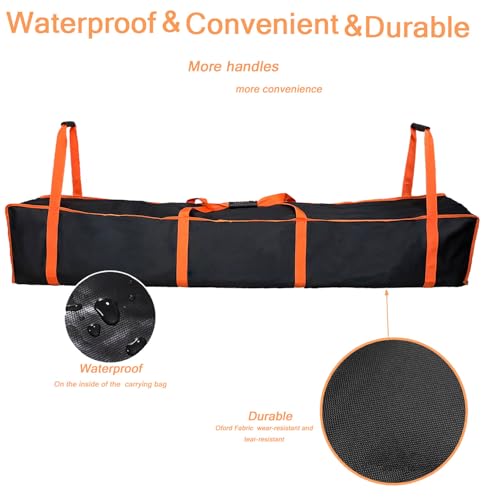 Large Tent Storage Bag 63X17.5X11.5in with Handles - 10*20ft , 20*30ft Pop Up Canopy Frame Replacement Parts,Workable for Party Tent Bag , Heavy-Duty Water Resistant Oxford Fabric (orange, 63 inch) Smyhlf-us