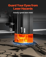 VEVOR 20W Output, Laser Engraving Cutter Machine, 13.7 x 15.7 in/35 x 40 cm Working Area, 10000 mm/min Movement Speed, Compressed Spot with Eye Protection, for Wood, Certain Metal, Black VEVOR