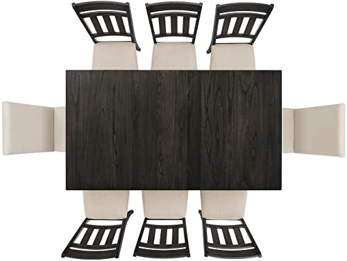 Crosley Furniture Hayden 9-Piece Modern Farmhouse Dining Table Set for 8 with 6 Slat and 2 Parsons Chairs, Slate Crosley Furniture