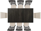 Crosley Furniture Hayden 9-Piece Modern Farmhouse Dining Table Set for 8 with 6 Slat and 2 Parsons Chairs, Slate Crosley Furniture