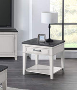 YeegfeyA Martin Svensson Home Del Mar, End Table, Antique White and Grey Martin Svensson Home