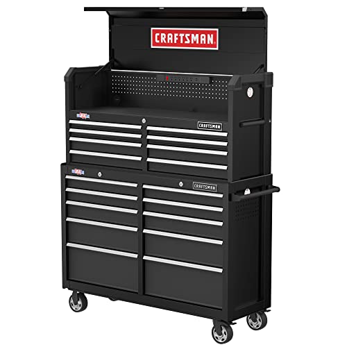 CRAFTSMAN S2000 52IN 10-DRAWER CABINET W/TRAY & HOLDER BK (CMST352102BK) - WoodArtSupply