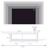 GHC Floating TV Stand, Wall Mounted Entertainment Center and Cabinet Shelf, TV Console with Storage, Media Console for DVD Player, Space-Saving Under TV Shelf for Bedroom, Living Room (White) GHC