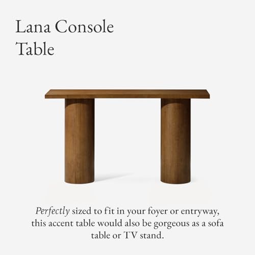 Maven Lane Lana Contemporary Rectangular Accent Console Table for Small Spaces and Front Door Entrance Hallway in Refined Brown Finish Maven Lane