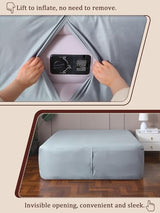 Akicia Twin Fitted Sheet for Air Mattress, with 18-24 Inch Extra Deep Pocket, Soft Breathable Air Bed Mattress Sheet Cover for Inflatable Bed, Grey Akicia