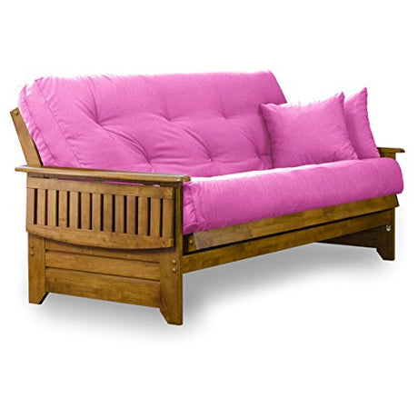 Nirvana Futons Brentwood Tray Arm Queen Size Wood Futon Frame - Heritage Finish Nirvana Futons