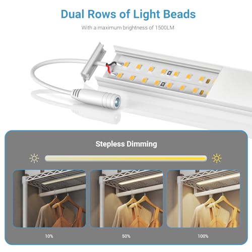 VIPEK V5L Garment Rack Heavy Duty Covered Clothes Rack with Dimmable LED Lights, 3000K Warm White, Portable Closet Wardrobe Freestanding Clothing Rack for Hanging Clothes, White Rack with Black Cover VIPEK