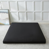 YOCOVER Japanese Floor Futon Mattress Cover Full Queen Twin King Size, Foldable Meditation Camping Sleeping Pad Dust Cover for Floor Guest Room (Black,King:78.7x86in) YOCOVER