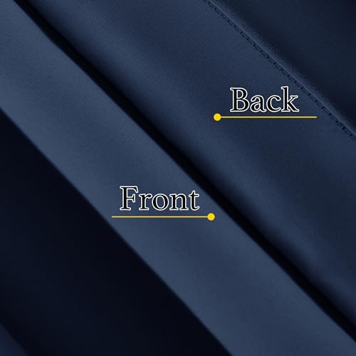 NICETOWN Room Divider Curtain for Bedroom Living Room Partition, Privacy Accordion Blackout Sound Proof Doorway Curtains, Sliding Glass Temporary Door Curtainfor Closet (Navy, 1 Panel, 60" W x 80" L) NICETOWN