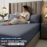Utopia Bedding Extra Deep Pocket Twin XL Fitted Sheet, Fits up to 21 Inch Mattress - Hotel Luxury, Soft, Breathable and Comfy - Shrinkage and Fade Resistant - Easy Care (Grey) Utopia Bedding