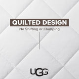 UGG Danielle Full/Queen Comforter Duvet Insert Cooling Lightweight Down Alternative Hypoallergenic Washable Quilted Fluffy Comforter Blanket with Corner Tabs for Duvet Cover, Full/Queen, Bright White UGG