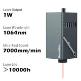 Genmitsu 1064nm Infrared Laser Module for Engraving Metal, Plastic, Acrylic, 0.01mm Accuracy, 1W (1000mW) Laser Head for Kiosk Kortek Laser Engraver Cutter Machine, for Jewelry, Gift Making, Class 1 Genmitsu