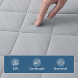 Cot Mattress Pad Waterproof Quilted, Fitted Cot Size Mattress Pads Protector Cover 30" X 75" for Narrow Twin Bunk Bed, Cot Mattress Topper for Camping Sleep, Grey (Cover Only) Magik & Kover