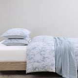 Tommy Hilfiger - Comforter Set, Luxuriously Soft Cotton Slub Bedding with Matching Shams, Abstract Inspired Design (Ethereal Floral Blue, Full/Queen) Tommy Hilfiger